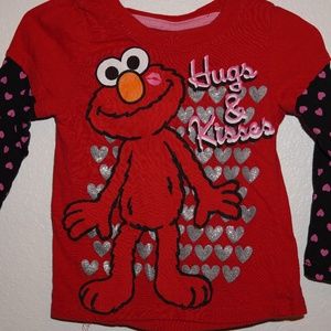 Girls Long Sleeve Elmo Shirt 2T